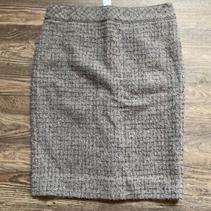 JCREW size 8 grey wool shimmer skirt
